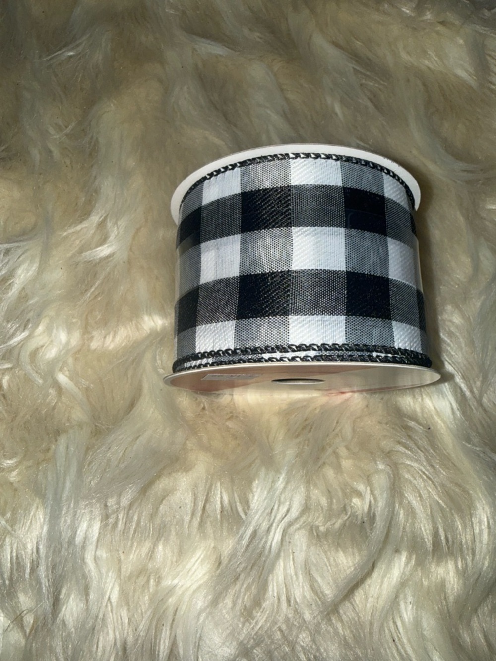 Black and White Buffalo Check Decorative Ribbon - Home Accents